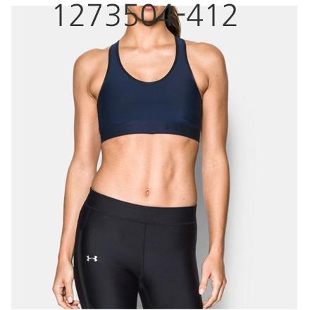 UNDER ARMOUR Womens Armour Mid Sports Bra Midnight Navy/Black 1273504-412.