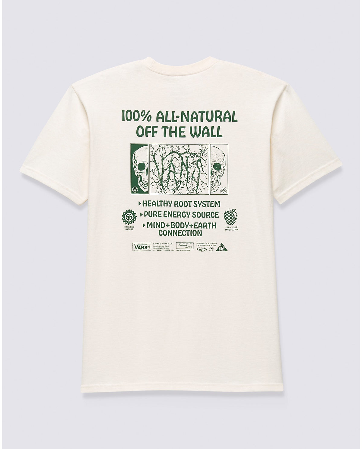 Vans All Natural Mind Short Sleeve T-Shirt Antique White VN00003W3KS - APLAZE
