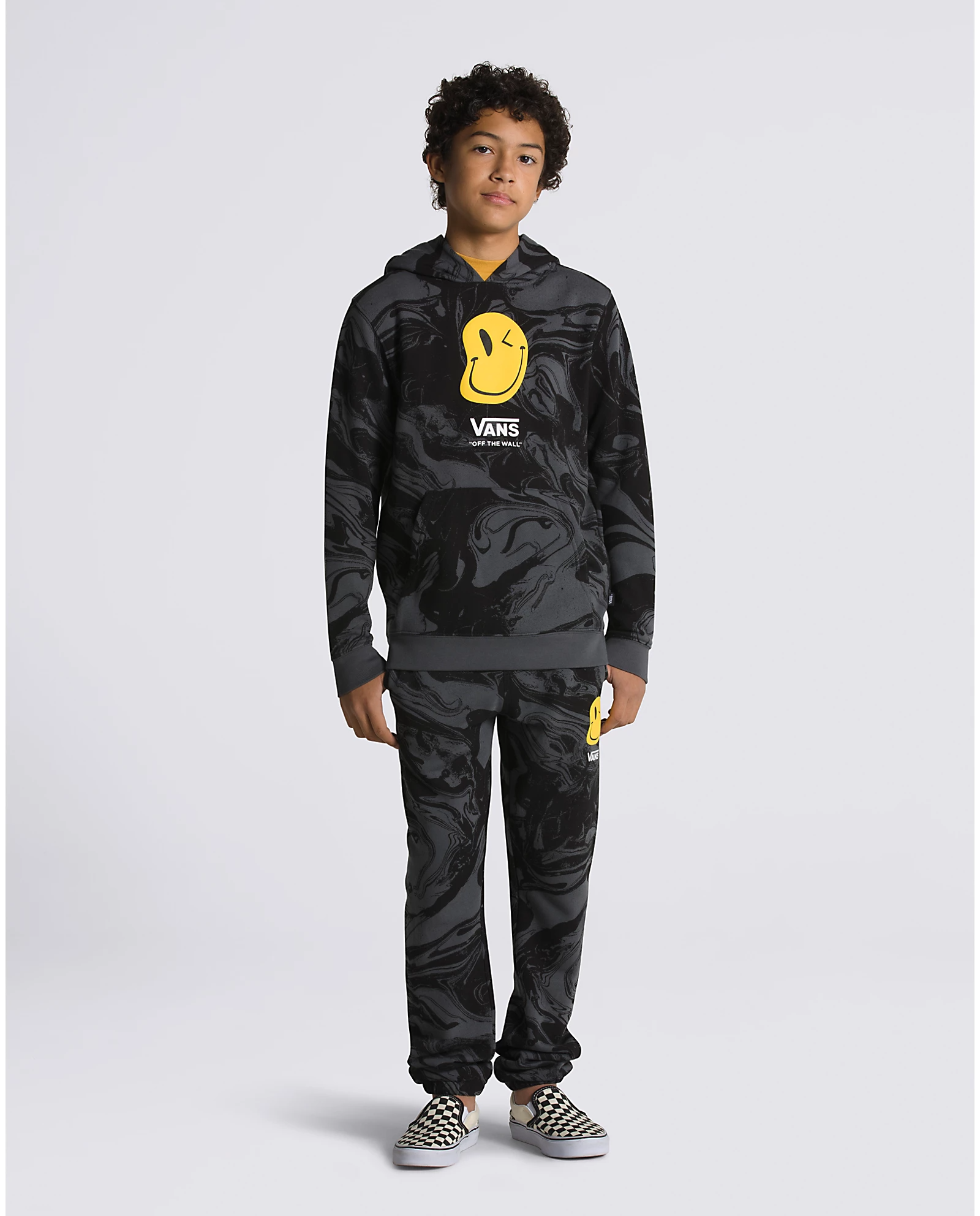 Vans Kids Marble Hoodie Black VN00065PBLK - APLAZE