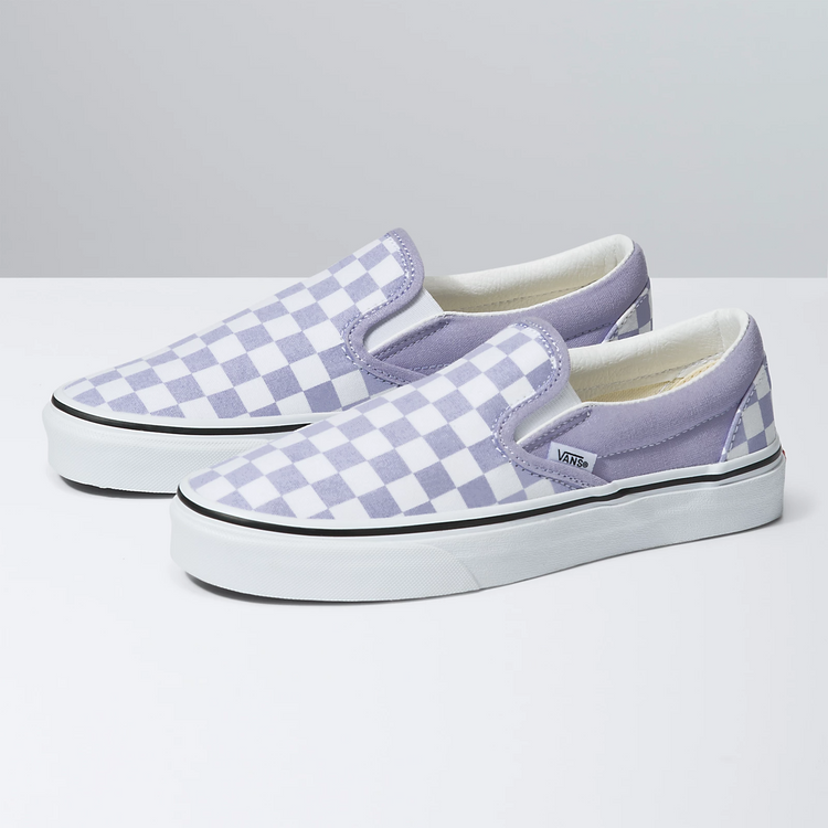 Purple top checkerboard vans