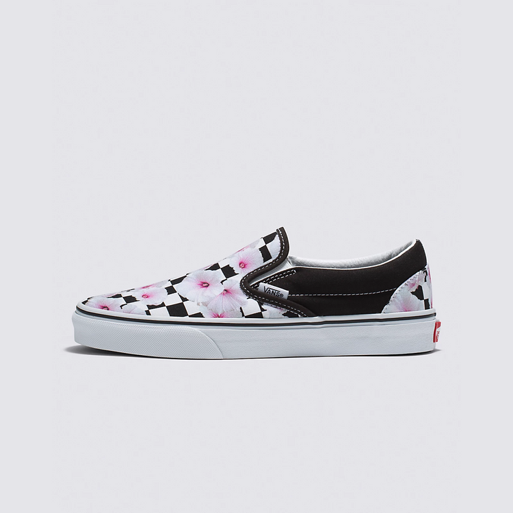 Vans CLASSIC SLIP-ON - Sneakers Femme hibiscus check black