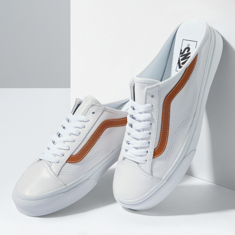 Vans Style 36 Leather Mule True White/Brown VN0A7Q5YB9E.