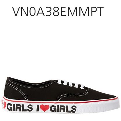 VANS I Love Girls Authentic Shoe Black/Red VN0A38EMMPT.