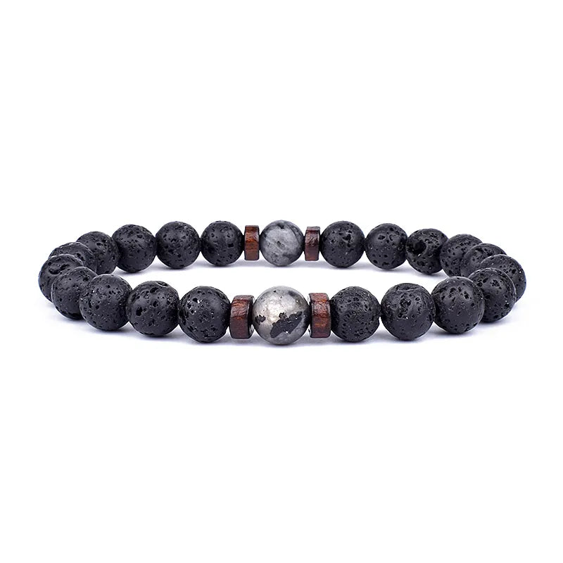 Lava Wooden Stone Bracelet for Men - APLAZE