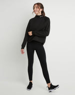 Champion Women's Powerblend Mock Neck Sweater Black W59220 586OEA 001.