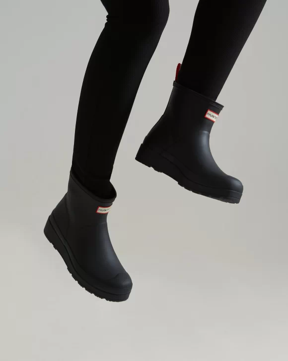 APLAZE | Hunter Women's Play Short Rain Boots Black WFS2020RMA BLK