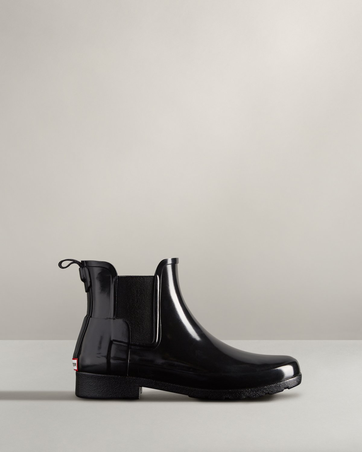 Hunter Women's Refined Gloss Slim Fit Chelsea Boot Black WFS2201RGL BLK