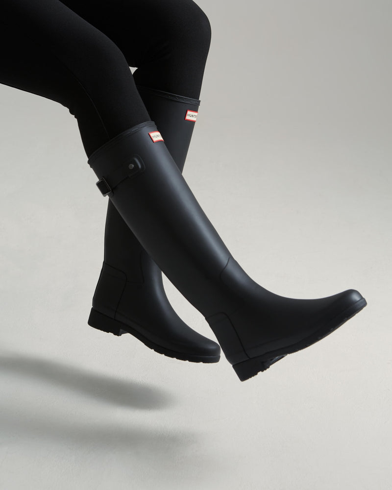 Hunter Women's Refined Slim Fit Rain Boots Black WFT2200RMA BLK