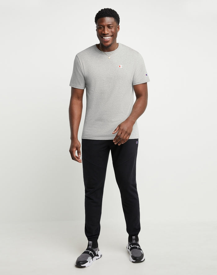 Champion Men's C logo Heritage Tee Oxford Grey GT19 Y06145 1IC - APLAZE