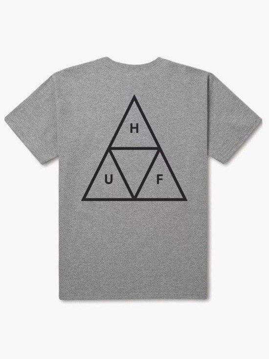 HUF Essentials Triple Triangle S/S Tee Grey Heather TS00509.