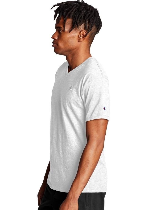 Champion Classic Jersey V-Neck Tee Oxford White T0221 045.