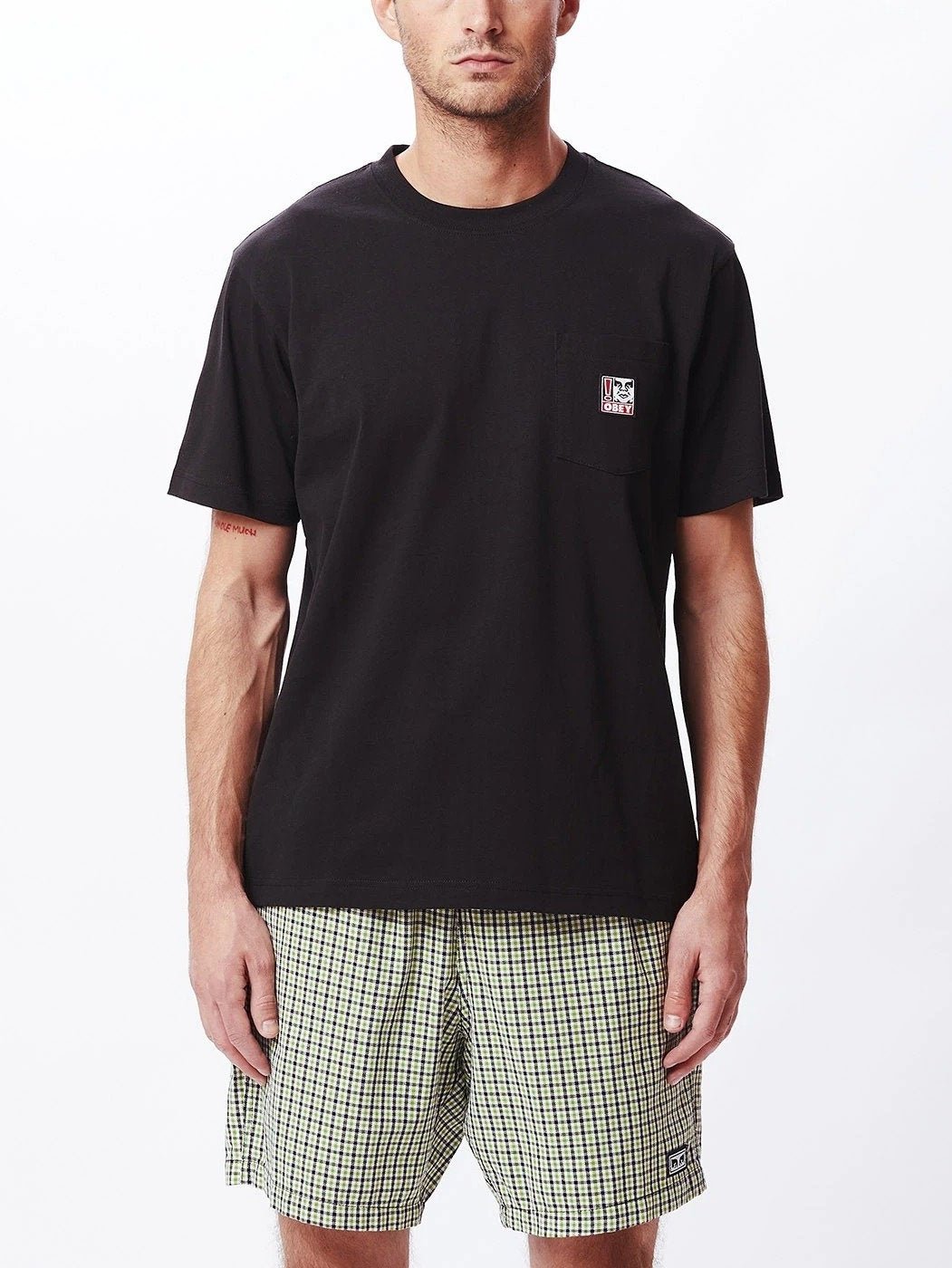 Obey Point Organic Pocket T-Shirt Black 131080287.