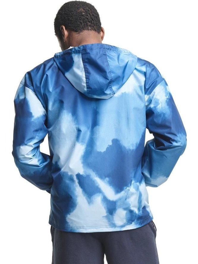 Champion Packable All Over Print Jacket Shield Blue Tonal Wash Cloud V1012P A76C 549369.