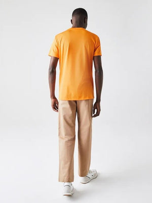Lacoste Mens Crew Neck Pima Cotton Jersey T-shirt Orange TH6709 DRA.