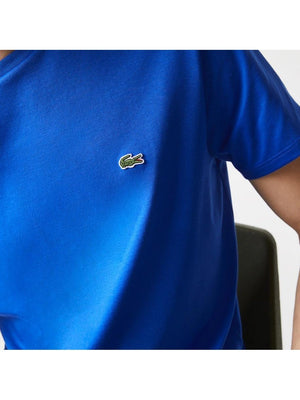 Lacoste Mens Crew Neck Pima Cotton Jersey T-shirt Blue TH6709 HJM.
