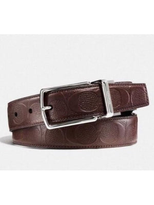 Coach Modern Harness Cut-To-Size Reversible Signature Leather Belt Mah F55158.