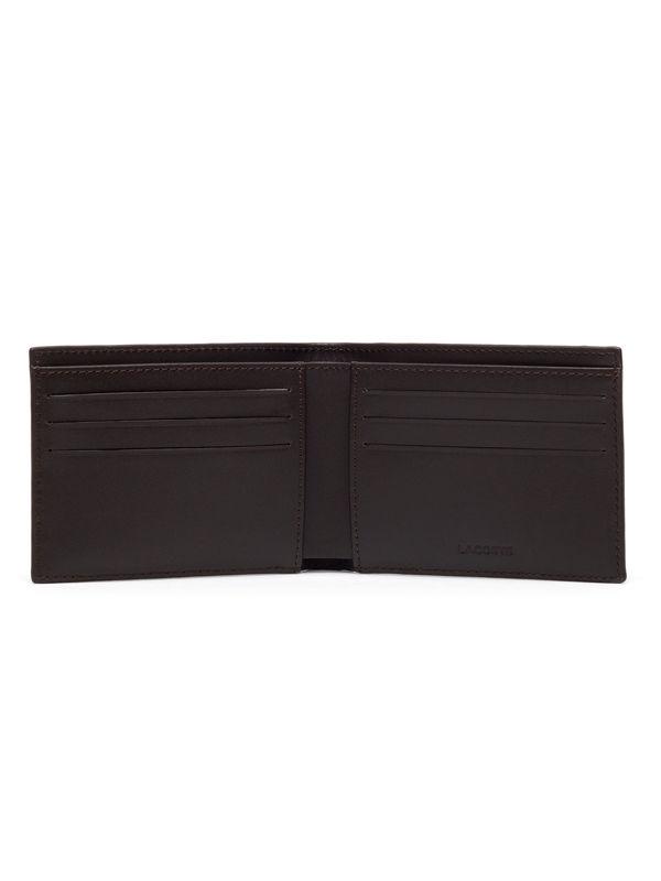 Lacoste Small Leather Billfold Wallet Black NH1115FG.