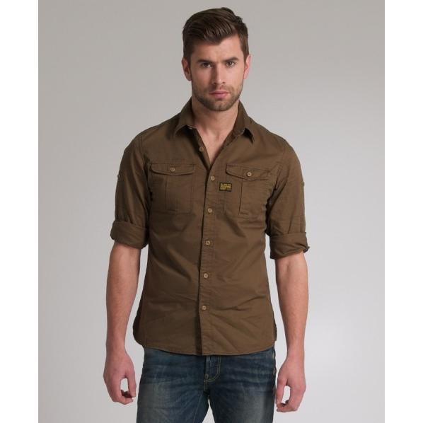 G STAR RAW NEW ATHAN SHIRT L/S WILD OLIVE   83014.2374.1866.