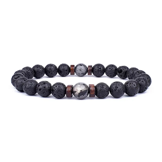 Lava Wooden Stone Bracelet for Men - APLAZE