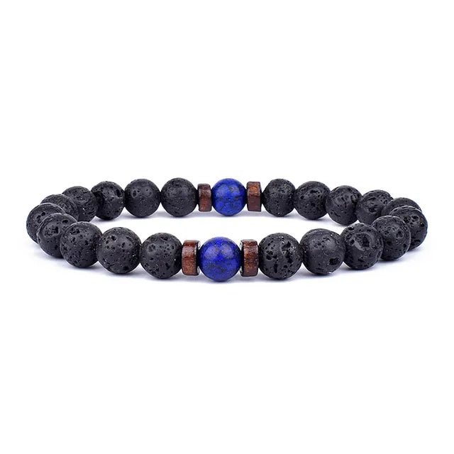 Lava Wooden Stone Bracelet for Men - APLAZE