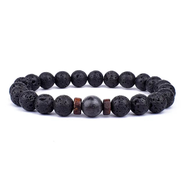 Lava Wooden Stone Bracelet for Men - APLAZE