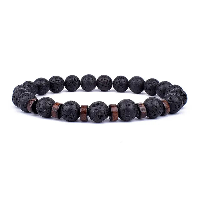 Lava Wooden Stone Bracelet for Men - APLAZE