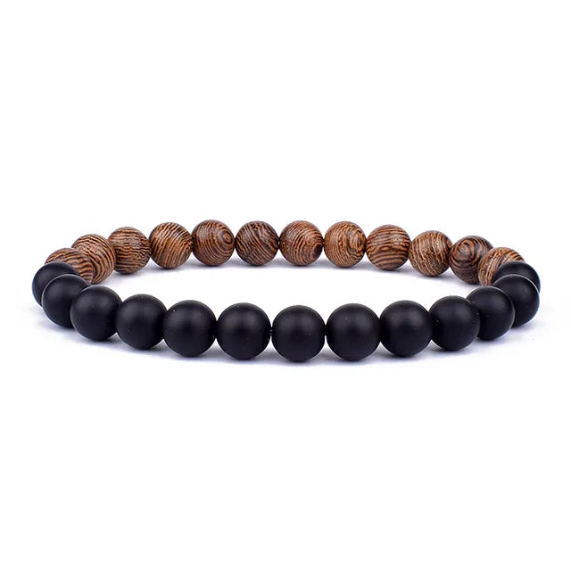 Lava Wooden Stone Bracelet for Men - APLAZE