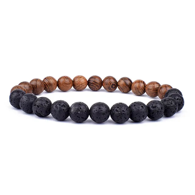 Lava Wooden Stone Bracelet for Men - APLAZE