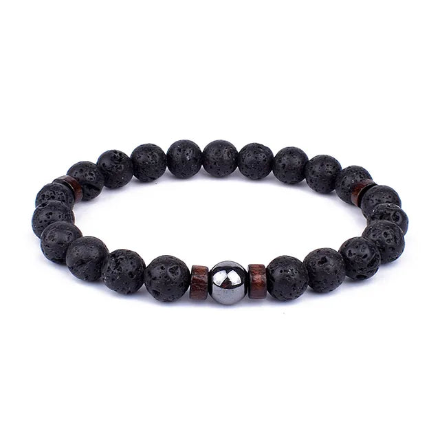 Lava Wooden Stone Bracelet for Men - APLAZE